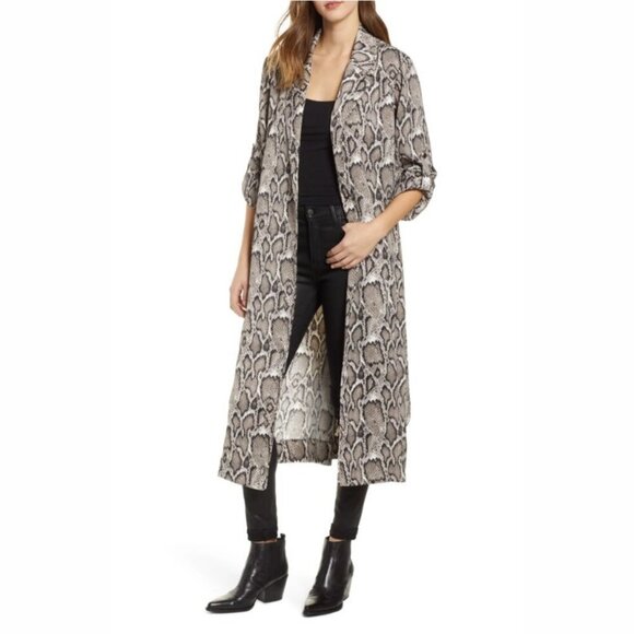 AFRM Women's Hendrix Snakeskin Print Duster - XS - Picture 1 of 7